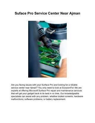 Suface Pro Service Center Near Ajman
