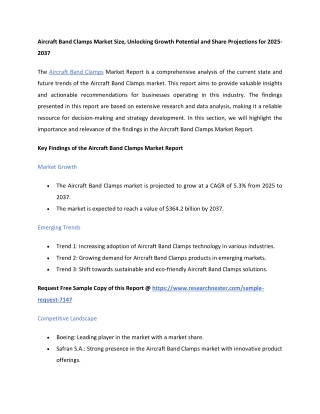 Aircraft Band Clamps Market Trends 2037