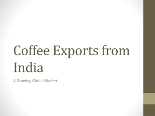 Coffee Exports from India