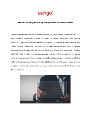 Benefits of using permitting management software solution