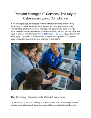 Portland Managed IT Services_ The Key to Cybersecurity and Compliance