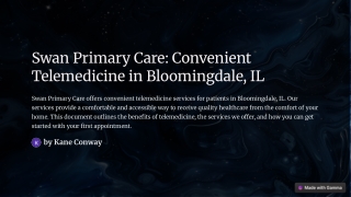 Swan Primary Care Convenient Telemedicine in Bloomingdale