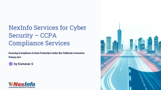NexInfo Services for Cyber Security - CCPA Compliance Services