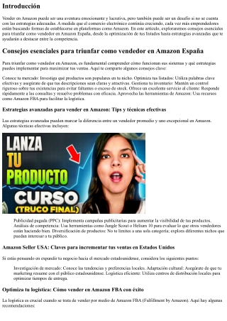Consejos esenciales para triunfar como vendedor en Amazon España