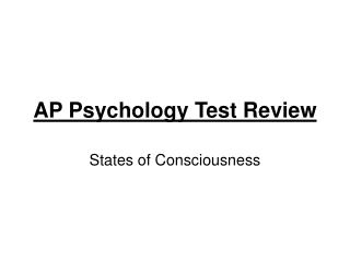 AP Psychology Test Review