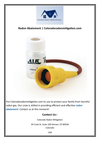 Radon Abatement  Coloradoradonmitigation