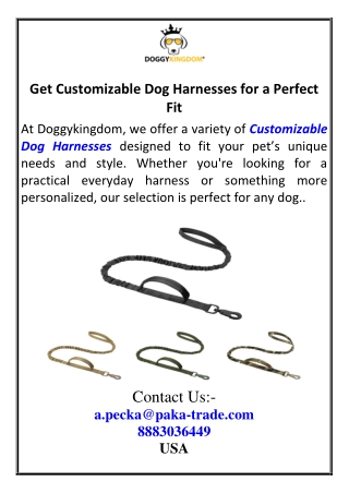 Customizable Dog Harnesses 01