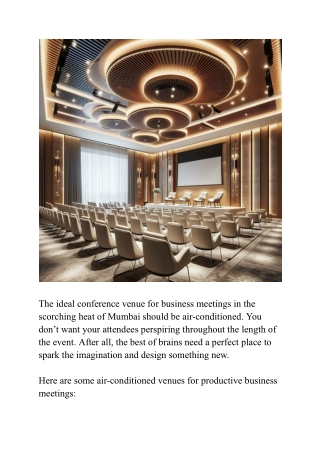 Choosing a Conference Venue: Because Chaos Isn't a Theme