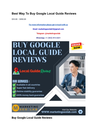 Best Way To Buy Google Local Guide Reviews