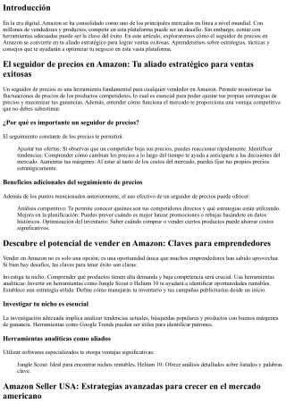 El seguidor de precios en Amazon: Tu aliado estratégico para ventas exitosas