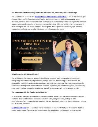 The Ultimate Guide to Preparing for the AZ