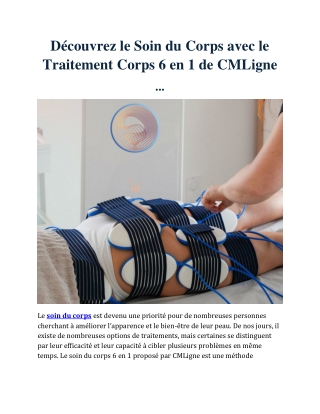 Soin du Corps