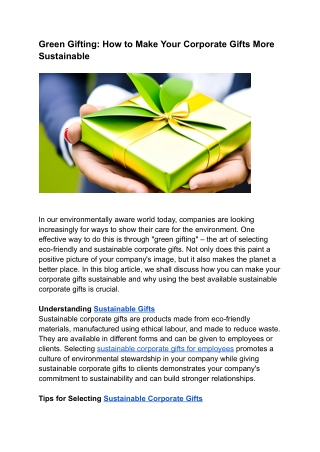 Green Gifting_ How to Make Your Corporate Gifts More Sustainable