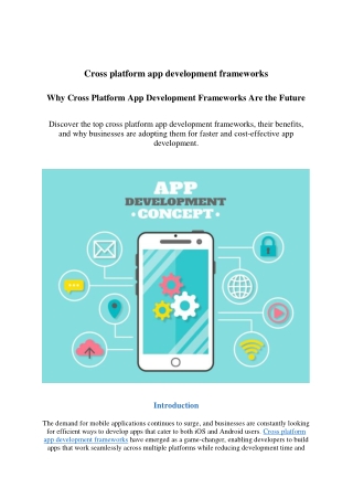 Why Cross Platform App Development Frameworks Are the Future