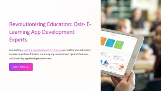 E Learning App Development Company - Osiz
