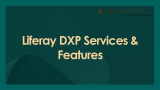 Liferay DXP Services & Features_