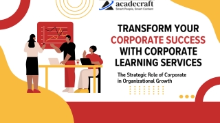 Transform Your Corporate Success with Corporate Learning Services