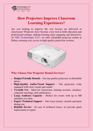 How Projectors Improve Classroom Learning Experiences?