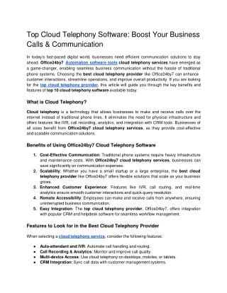 Top Cloud Telephony Software  Boost Your Business Calls  Communication.docx  Google Docs