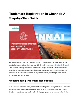 trademark registration in chennai