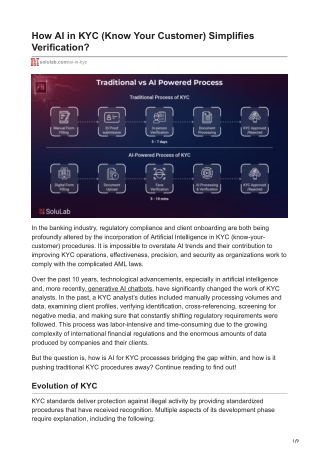How AI in KYC Know Your Customer Simplifies Verification