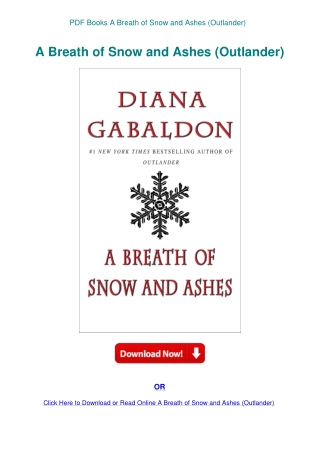 PDF Books A Breath of Snow and Ashes (Outlander)