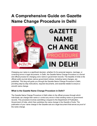 Gazette Name Change Procedure in Delhi_ A Comprehensive Guide
