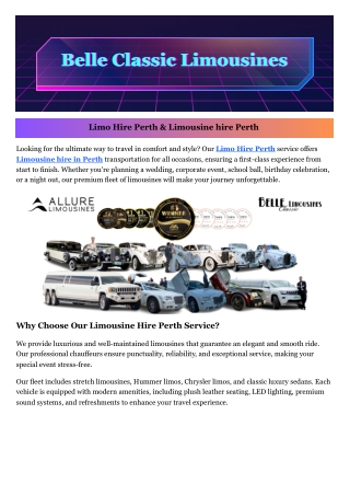 Limousine hire Perth
