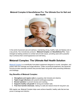 Metanail Complex & NanoDefense Pro_ The Ultimate Duo for Nail and Skin Health