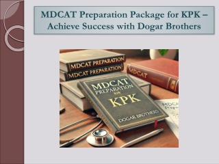 Best MDCAT Book for KPK – Dogar Brothers