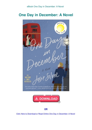 eBook One Day in December A Novel