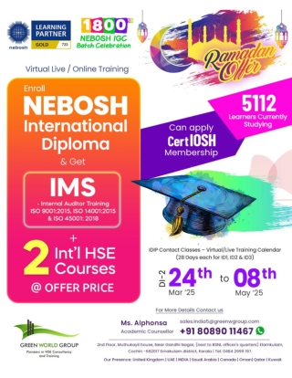 NEBOSH IDIP COURSE RAMADAN OFFER IN KOCHI