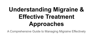 Migraine treatment