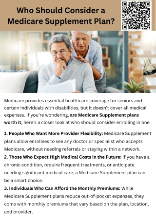 Who Should Consider a Medicare Supplement Plan?