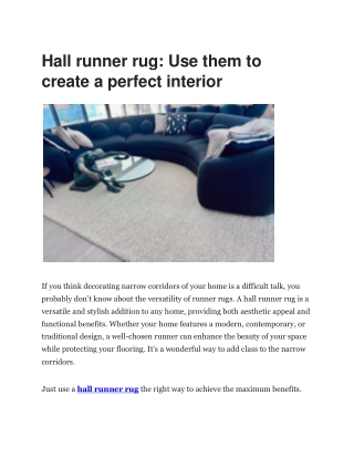 Shop Premium Hall Runner Rugs | LuxuriousRugs