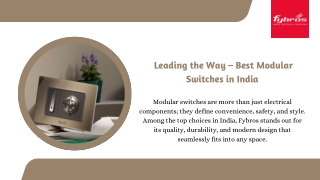 Leading the Way – Best Modular Switches in India