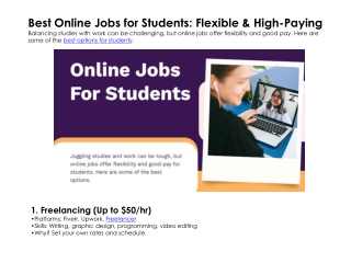 Best Online Jobs for Students Flexible & High-Paying