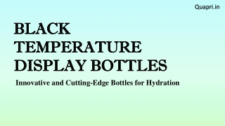 Black Temperature Display Bottles