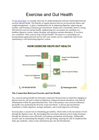 Exercise and Gut Health