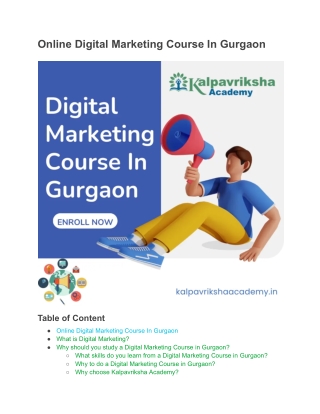 Learn from Experts: Digital Marketing Course in Gurgaon