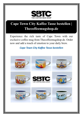 Cape Town City Kaffee Tasse bestellen | Thecoffeemugshop.de