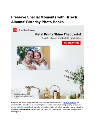 Birthday Photo Books