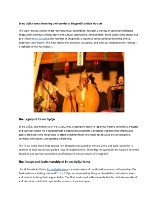 En no Gyōja Yama_ Honoring the Founder of Shugendō at Gion Matsuri