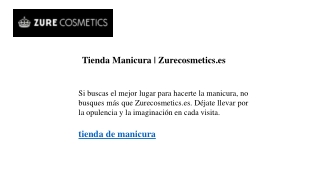 Tienda Manicura Zurecosmetics.es