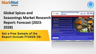 Spices and Seasonings Market Demand, Drivers and Opportunities 2024-2030