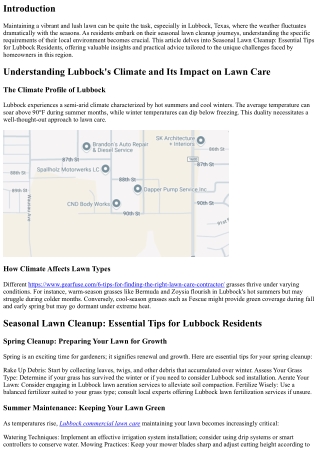 Seasonal Lawn Cleanup: Essential Tips for Lubbock Residents