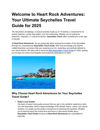 Welcome to Heart Rock Adventures_ Your Ultimate Seychelles Travel Guide for 2025