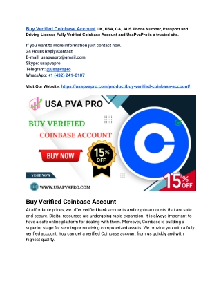 The Essential Guide to Buy Verified Coinbase Account for Your Business