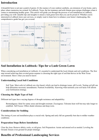 Sod Installation in Lubbock: Tips for a Lush Green Lawn