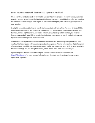 SEO Experts in Palakkad